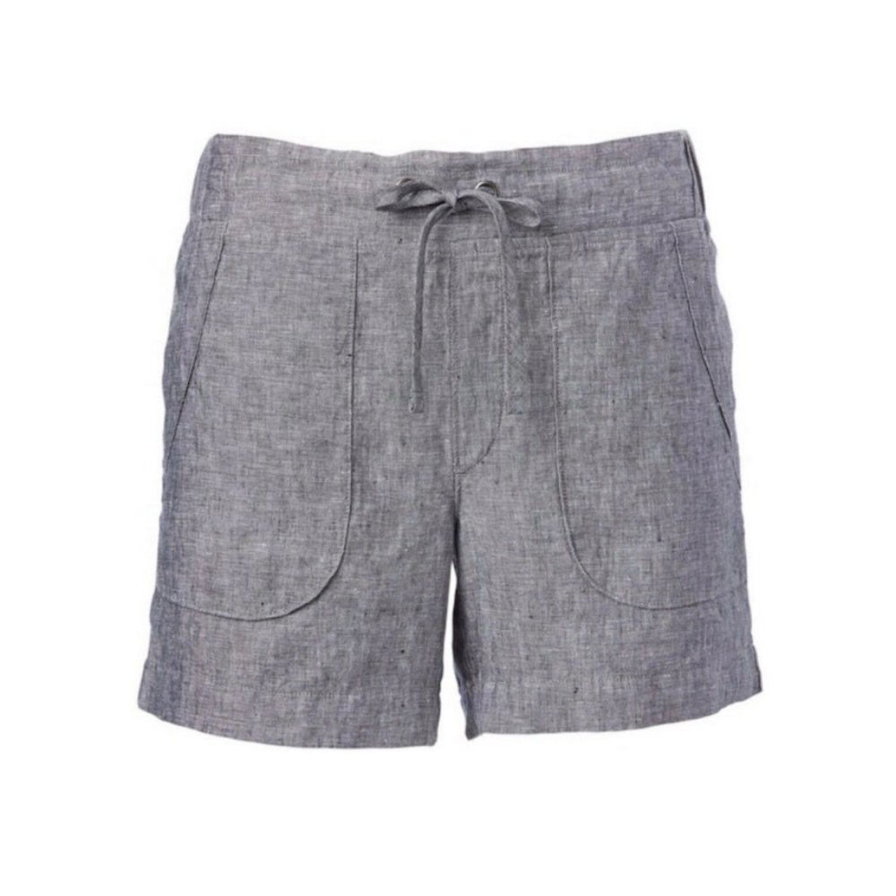 Athleta 100% Linen Heathered Flint Grey Shorts - 0 - Picture 4 of 11